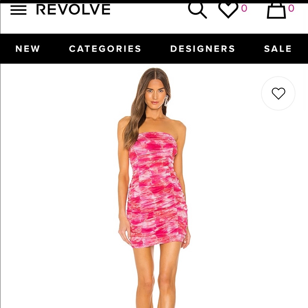 Revolve Superdown pink tie die dress